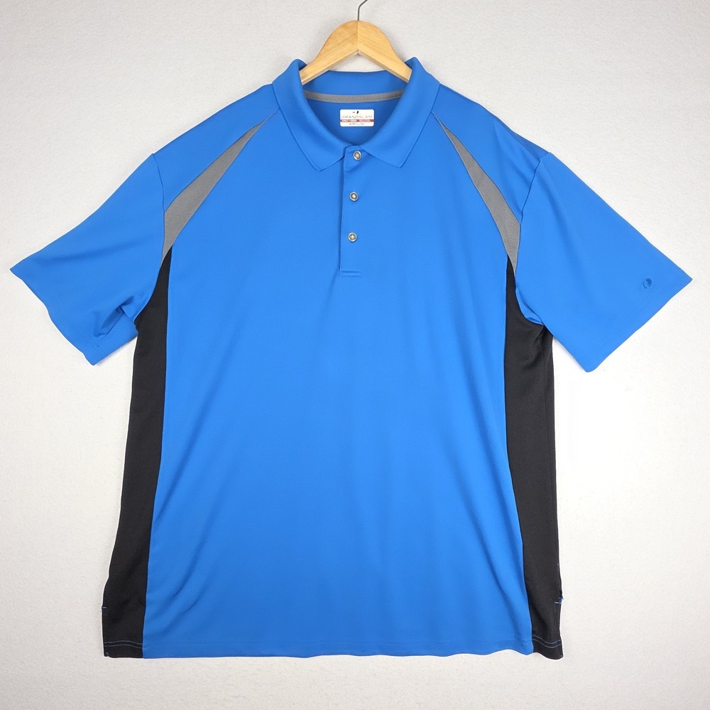 Grand Slam‎ Airflow Mens Golf Polo XXLT Vibrant Blue Short Sleeve Breathable - Picture 2 of 16